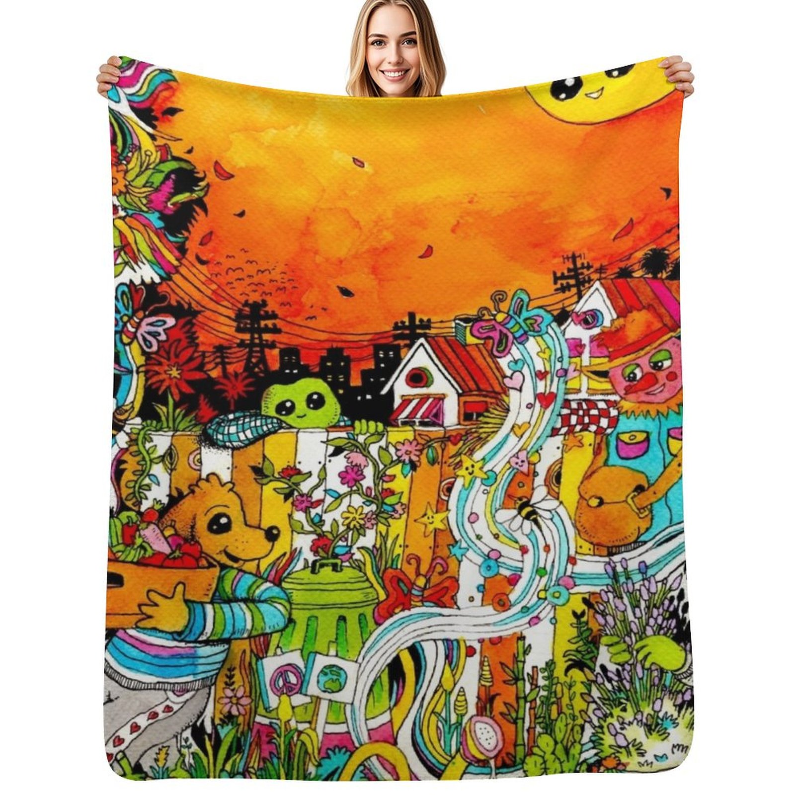 Urban Farming Home - Urban Farm Time Throw Blanket Year