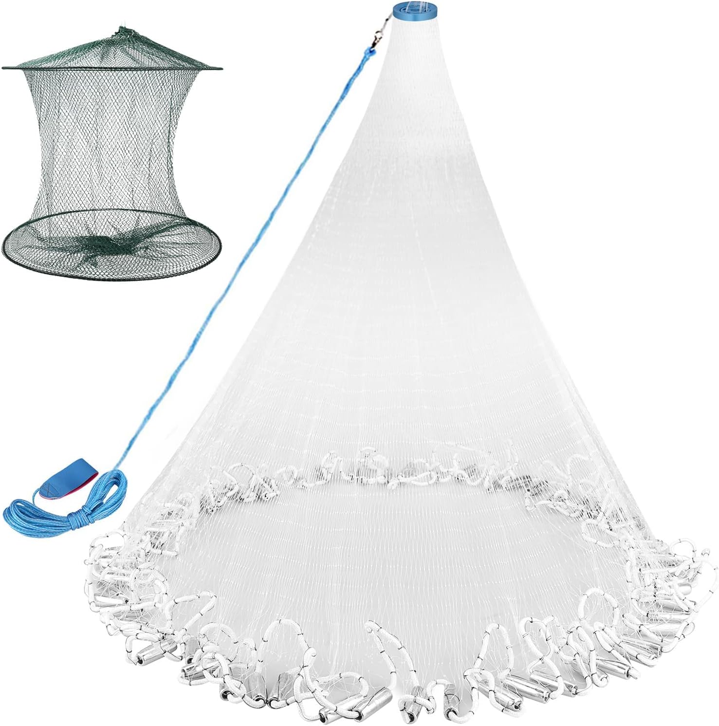 Cast Net for Fishing with Coll - đánh giá và giá Net Pot 3 Inch