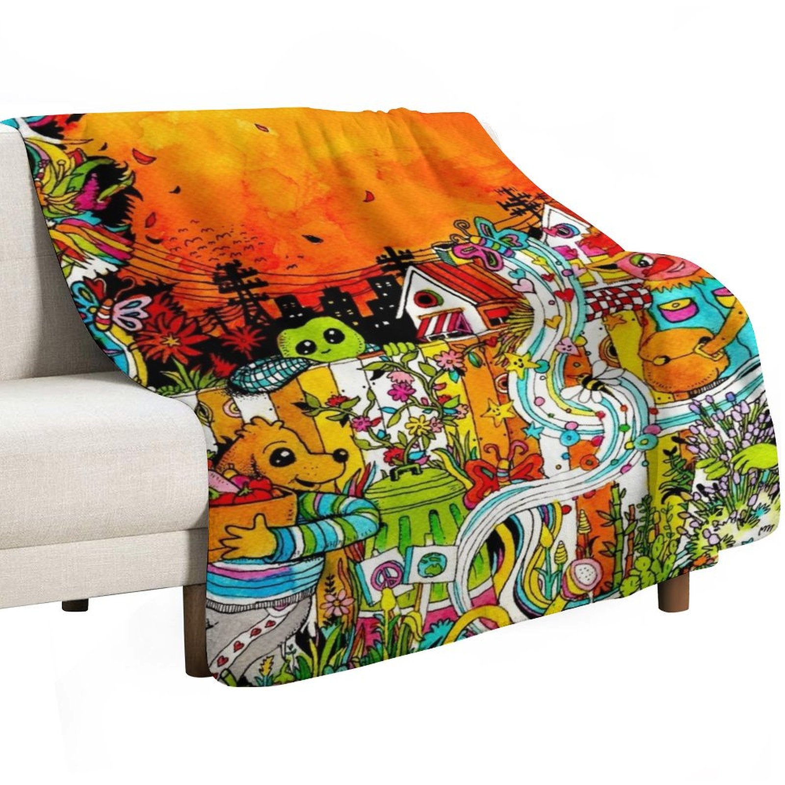 Urban Farm Time Throw Blanket  - đánh giá và giá Urban Farming Home