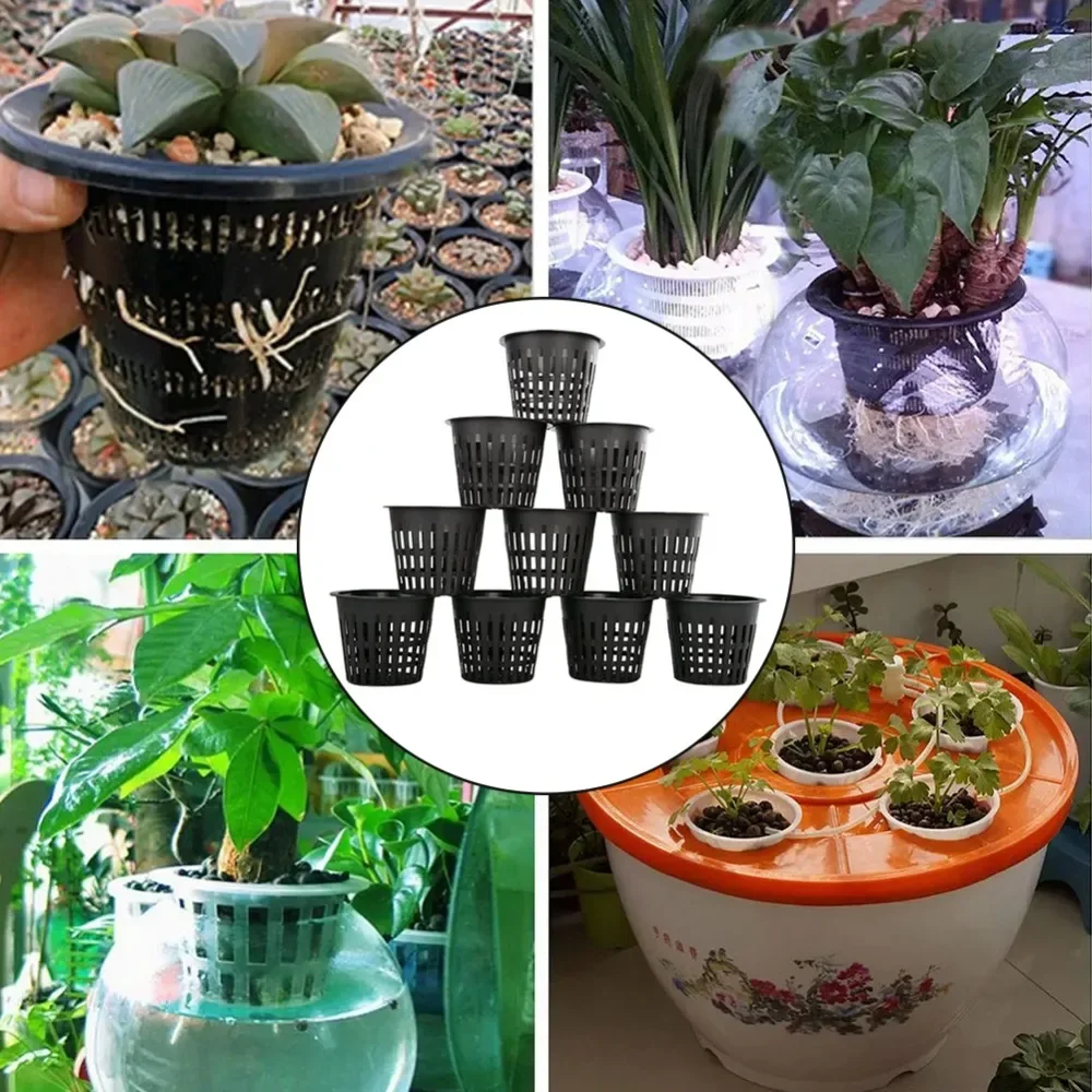 10pcs Black 3 Inch Nursery Pot - đánh giá và giá Net Pot 3 Inch