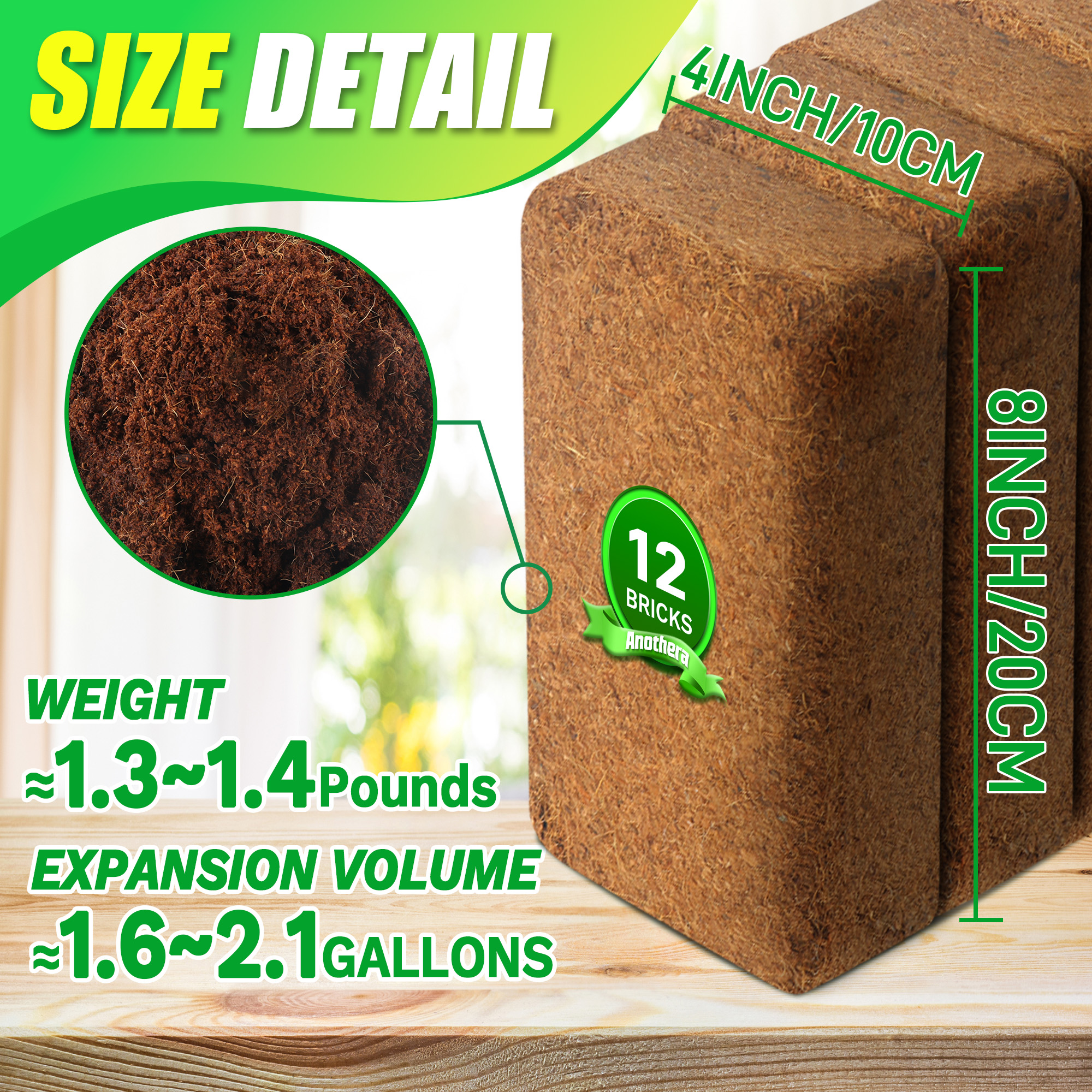 12pcs Coco Coir Brick for Plan - đánh giá và giá Coco Coir Block